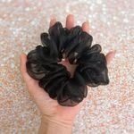 Black Crystal Organza Scrunchie Hair Tie Photo 2