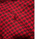 Unbranded Women Red Black Houndstooth Scarf Fringe Accent Winter Checker Thrash Photo 3