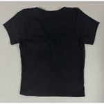 RSQ Black O-Ring V-Neck Ribbed Short Sleeve Tee T-Shirt Top Blouse Size S π€ Photo 2