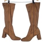 Nordstrom Rack Women's Tan Suede Block Heel Knee High Boots Size 10M Photo 8