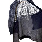 Adidas Z.N.E. Pulse Knit Cover-Up Long Full Zip Jacket Coat Black White Large Photo 9