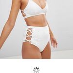 ASOS NEW Premium Lace Appliqué Strappy High Waist Bikink Bottom 692 Photo 4