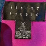 Finity Studio Silk Embroidered Skirt & Wrap Around Halter Neck Top Purple Sz 8 Photo 5