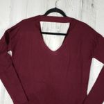 Vimmia NWT Shavasana Burgundy Open Back V-Neck Sweater Women's Size Medium Photo 1