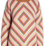 Victor Glemaud Multicolor Women’s Diamond Patterned Sweater L Brown Size L Photo 1