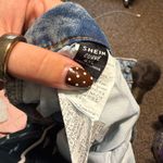 SheIn Denim Mini Skirt with White Bows Photo 2