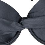 Aerie Pushup Underwire Bikini Top Black US 32D Knot Front Halter Swim Photo 2