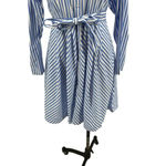 Brooks Brothers Red Fleece Blue White Striped Long Sleeve Shirtdress Size 2 Photo 3