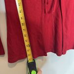 Year Of Ours  Red Long Sleeve Bow Tie Front Shirt Size Medium Photo 4