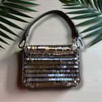 Anthropologie BIBI LOU  Silver & Black Sequin Shoulder Bag Photo 2