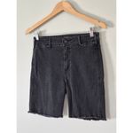 Paige Cut Off Denim Shorts Size 28 Waist Black Photo 1