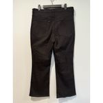 J.Crew  Flare Crop Pants Womens 33" Black High Rise Denim Stretch Travel Work Photo 1