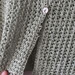Sigrid Olsen  Cottagecore Viintage Green Crochet Open Knit Cardigan Size Large Photo 4