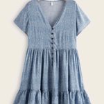 SheIn Blue Floral Ruffle Dress Photo 0