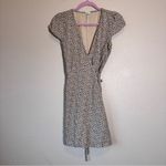 Brandy Melville John Galt  Tan Ditsy Floral Mini Wrap Dress Womens S Fall Classic Photo 6