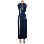 House Of CB  Roxanne Thigh High Slit Maxi Dress, Navy, Small Photo 6