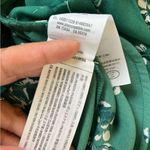 Abercrombie & Fitch Floral Green Tie Front Ruffle Blouse Photo 7