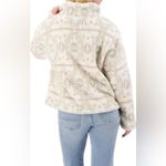 Lucky Brand Geo Print Faux Fur Zip Jacket - Size L - Cream Multi - NWT Photo 1