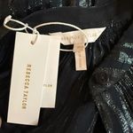 Rebecca Taylor New With Tags  Sheer and Shimmery Black Zebra Print Blouse 0 Photo 9