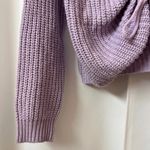 A. Peach Kawaii Lilac Purple Knit Ruched V Photo 1