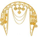 Belly Dance Gold Tone Coins & Chains Headband Photo 2