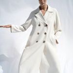ZARA NWT | S | Flowy Trench Coat Oversized Minimalist Modern Jacket Ivory Women Photo 0