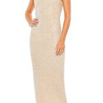 Mac Duggal Dress BEADED SLEEVELESS HIGH NECK COLUMN GOWN Photo 0