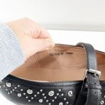 Anthropologie Bibi Lou  Leather Studded Mary Jane Ballet Flats Black 10 / 40 Photo 7