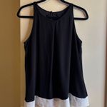 BCX  Black and White Contrast Hem Blouse Photo 0