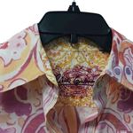 Robert Graham Paisley Stripe 3/4 Sleeve Shirt Fit M No Tag Bold Print Maximalist Pink Size M Photo 5