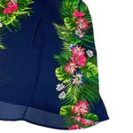 Candie's Blue Floral Flowy Tropical Tank Top Photo 3