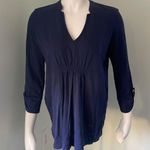 Lilly Pulitzer  Navy 3/4 sleeve cotton shirt Photo 0