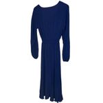 KorMei Women's M Dress Long Sleeve Blue V Photo 4