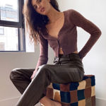 Wilfred  The Melina Pant Faux Leather Straight Leg Pants 6 Photo 0