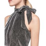 EXPRESS Women's Metallic Tie Halter Neck Thong Bodysuit Size S. NEW Photo 2