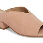 Eileen Fisher  Pale Pink Suede Slip On Block Heel Sandals Size 6.5 Photo 0