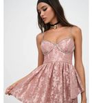 For Love & Lemons Shai Maxi Dress Dusty Pink Size Medium NWT Feminine Romantic Photo 4