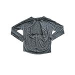 Lululemon  Get Set Long Sleeve Top Shirt‎ Womens Size ~8 Gray Open Back Space Dye Photo 2