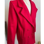 International Scene Vintage Pure Wool Cherry Red Coat Size 7/8 Photo 1