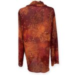 Lane Bryant Vintage Sheer Rust Print Cardigan Blouse Top NWOT Photo 5