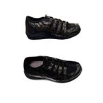 Drew  Daisy Women's Black Marble Nylon Lace Up Comfort Shoes Size 7 Medium Photo 1
