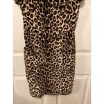 Etcetera  Leopard Print Velvet Cap Sleeves Scarf Neck Sheath Dress, 0 Photo 2