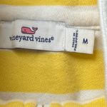 Vineyard Vines Women's Striped Quarter Zip Sweatshirt Size M Yellow Navy Blue Photo 2