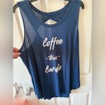 INTERVAL Navy Athletic Top with Distressed Look Size XL Blue Photo 3