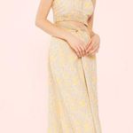 Likely Lucy Dress Size 8 NEW Green Tea Multi Lined Cut Out Hem Slit Georgette Photo 0