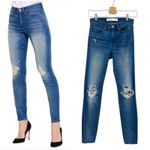 AYR  Skinny Jeans Distressed Denim Stretch Medium Wash Blue Size 25 x‎ 30 Photo 1