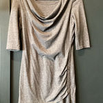 Bench  Restore 3/4  sleeve mini Dress grey marl cowl neck and side tie detail Photo 0