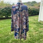 Umgee Boho Print Long Sleeve Tunic or Dress Blue & Pink Photo 11