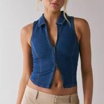 Urban Outfitters  Ledia Fitted Seamed Zip-Front Vest Top Photo 0