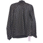 Yumi Kim Lexington Ave Top Hot Spot Black Gold Long Sleeves Polka Dot XS New Photo 4